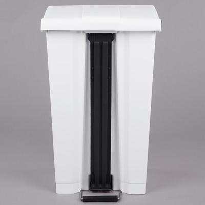 Lavex 92 Qt. / 23 Gallon Gray Rectangular Step-On Trash Can