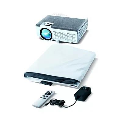 Brookstone All In One Projector And Screen White Yahoo Shopping