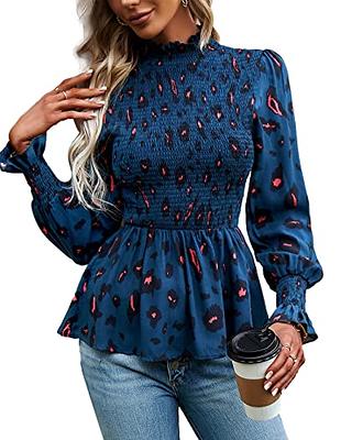 Zxzy Women Soft Dressy Floral Printed Button Down Tropical Hawaiian Shirt Blouse Tops