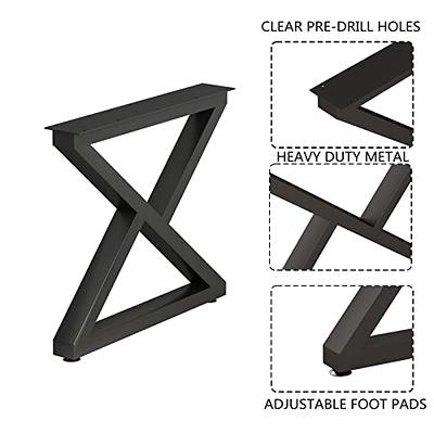 X-Shaped Table Base, Industrial Metal Legs, Heavy-Duty Table Base, Modern  Steel Legs