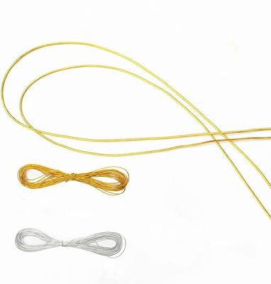 2 Pack Elastic Cords Braids Hair Metallic Tinsel Stretch Cord