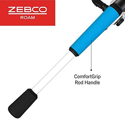 Zebco Roam Spinning Reel and Fishing Rod Combo, 6-Foot Fiberglass Fishing  Pole, Split ComfortGrip Handle, Soft-Touch Handle Knob, Size 20 Reel,  Changeable Right- or Left-Hand Retrieve, Green,Blue - Yahoo Shopping