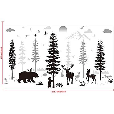 Nursery Wall Decals Forest Deers Wall Stickers Bears Pine Tree Wall Decals  Mural Art Wallpaper for DIY Children Room Nursery Vinyl Removable Decals  (Classic Style) - Yahoo Shopping