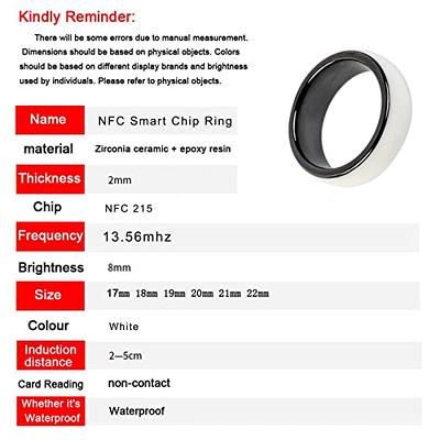 R5 NFC Smart Ring, Multifunctional 128GB Large Storage Space Intelligent  Wearable NFC Ring for Mobile Phone (S)
