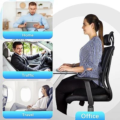 TPE Memory Foam Seat Cushion - Car Gel Seat Cushion,Office Chair Cushion  for All-Day Sitting Support, Coccyx, Sciatica Pain Relief Pillow for Desk  Chair, Ideal for Office Chair, Home and Wheelchair 