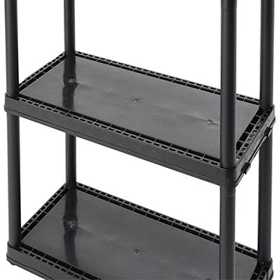 Boyel Living Black 5-Tier Storage Shelving Freestanding Heavy Duty Rack Shelving Unit in Small Space