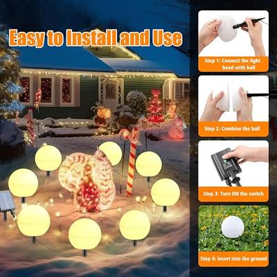 Rikuy Solar Christmas Lights Outdoor Decorations, Waterproof Solar Globe  Lights for Outside Decorative Steady Warm & 7 Color Changing for Christmas  Tree Yard Garden Pathway Party Decor, 5 Pack - Yahoo Shopping