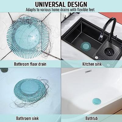 Shower Drain(4 Pack), Bathtub Drain Cover, Sink Tub Drain Stopper, Sink  Strainer for Kitchen and Bathroom, Hair Stopper for Bathtub Drain Cover  Size