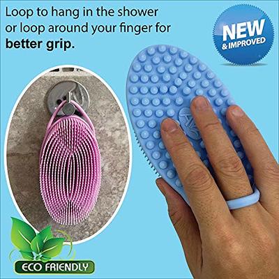 INNERNEED Soft Silicone Body Cleansing Brush Shower Scrubber, Gentle  Exfoliating and Massage for all Kinds of Skin (Dark Green)