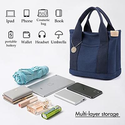 MINGRI Canvas Tote Bag for Women Small Mini Tote Bags with Pockets Small  Canvas Handbag Tote Bag with Zipper Mini Tote Purse Mini Travel Bag with  Compartments,without Shoulder Strap,Blue - Yahoo Shopping