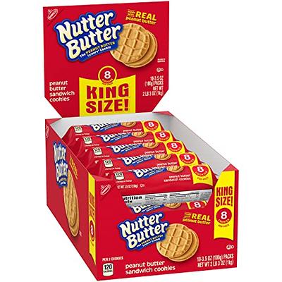 Nutter Butter Cookies, Sandwich, Peanut Butter, King Size! - 10 pack, 3.5 oz packs