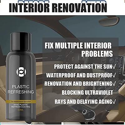 Car Plastic Restore Coating Agent Rubber Repair Clean Refresh Sponge 30ml