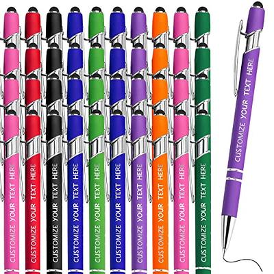 Qingxily Up to 300 Pcs Custom Pens Bulk,Personalized Pens with Free  Engraving,Customized Stylus Ballpoint Pens with Your Name,Text,Message for