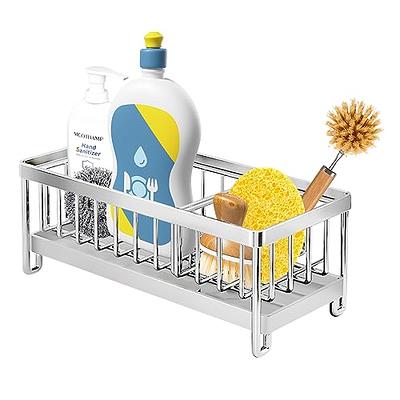 HULISEN 3-in-1 Sponge Holder for Kitchen Sink with Dish Brush Holder,  Stainless Steel Caddy for Soap, Scrubber, No Drill and Rustproof, Silver -  Yahoo Shopping