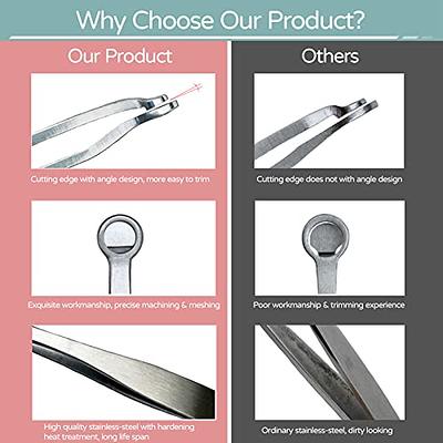 Universal Nose Hair Trimmer Nose Hair Scissors Trimming Tweezers Stainless  Steel Round Head Eyebrow Nose Hair Cut Removal Round-Tipped Scissor Set for  Men