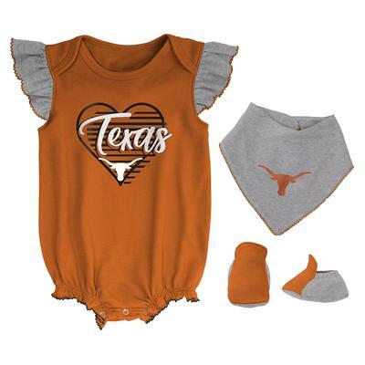 Girls Infant Heather Gray/Brown Cleveland Browns All Dolled Up Three-Piece Bodysuit, Skirt & Booties Set