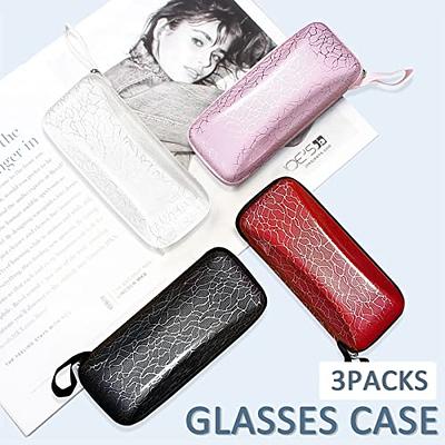 Marvolia Glasses Case Hard Shell - PU Leather Eyeglass Case Eyeglasses Case  for Sunglasses Eye Glasses Case