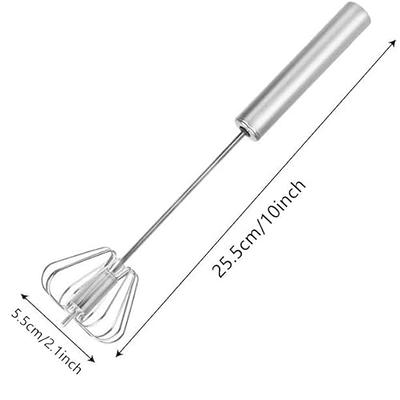 Whisk Egg Beater Mixer Stainless Steel Hand Blender Wire Kitchen Push Tool  Wisk