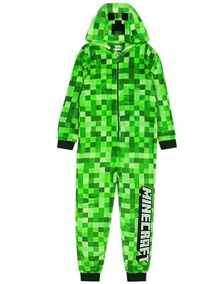 Minecraft Onesie Pixelated Creeper Sleepsuit Gamer Gift For Boys 10-11  Years Green - Yahoo Shopping