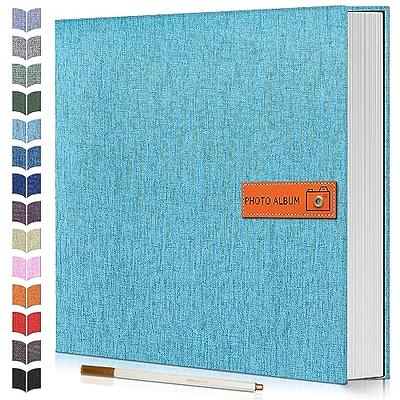 HoneyTolly Photo Album Self Adhesive 3x5 4x6 5x7 6x8 8x10 85x11 11x106 Magnetic Scrapbook Album DIY Length 11x106 inch 40 Pages Linen Cover with A Met