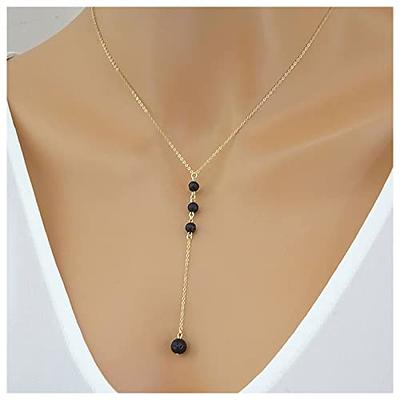 Silver Chain Triangle Lava Stone Necklace (Gray) – Your Oil Tools