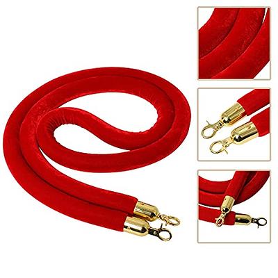 YaeMarine 4-Pack Velvet Stanchion Rope 5Ft Stanchion Queue Barrier Rope  Velvet Rope Crowd Control Rope Barrier (Red) - Yahoo Shopping