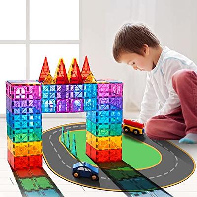 Compatible Magnetic Tiles 102 Pcs Building Blocks STEM Toys for 3+ Year Old  Boys and Girls