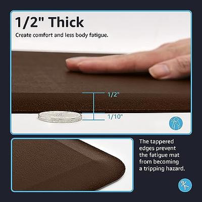 Art3d Anti Fatigue Mat - 1/2 Inch Cushioned Kitchen Mats - Non Slip Foam Comfort  Cushion for Standing Desk, Office or Garage Floor (17.3x28, Chocolate) -  Yahoo Shopping