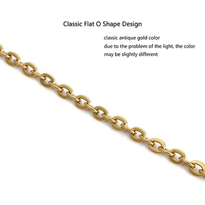 Mini Copper Purse Chain Shoulder Crossbody Strap Bag Accessories Charm  Decoration (Gold, 46'') Gold 46