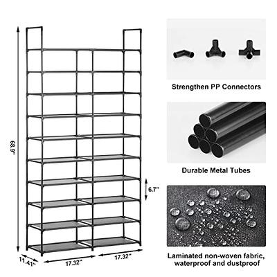 ComHoma Shoe Rack 5 Tiers Large Shoe Rack Organizer for 25 Pairs Space  Saving Shoe Shelf Non-Woven Fabric Shoe Storage Cabinet Adjustable 