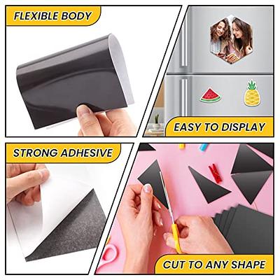 DIYMAG Magnetic Adhesive Sheets,, 8 x 10, , 6 Pack Flexible Magnetic Sheets  wit