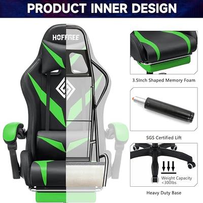 Gaming Chair with Light and Massage Lumbar support (New)