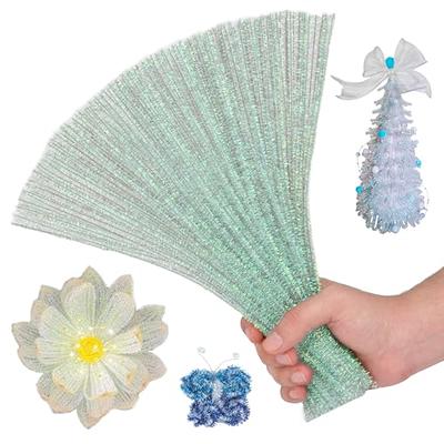 iCraftine 200 Pieces Pipe Cleaners Craft Supplies DIY Chenille Stems Tulip Bouquet Kit with Instructions for Wedding Gift, HO