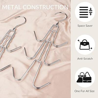  ZEDODIER Purse Hanger Organizer for Closet, 2 Pack Hanging Bag  Holder, Keeping Purses Visible and in Good Condition, Metal Handbag Storage  Hook Backpack Rack Space Saving Hanger, Silver : Home 