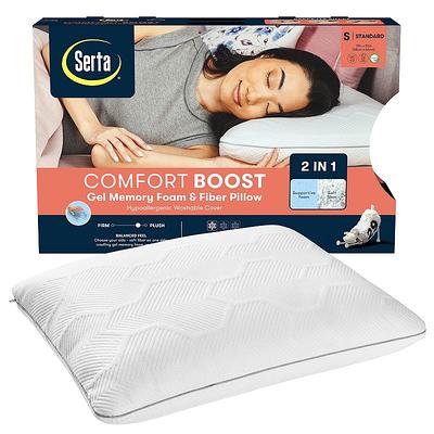 Comfort Revolution Queen Bubble Gel Memory Foam Pillow - White