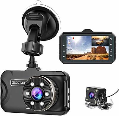 3 Channel Dash Cam Front and Rear Inside,WIZACE 1080P Full HD 170 Deg Wide  Angle Dashboard Camera, 2.0 Inch IPS Screen,G-Sensor,Loop Recording,24H