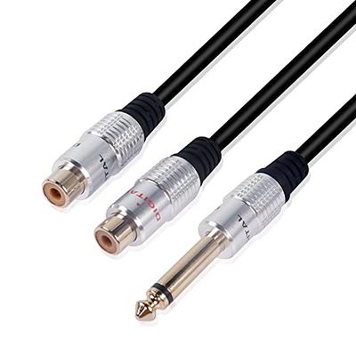 PNGKNYOCN 6.35mm to 2RCA Cable，1/4 inch Mono Male to 2 RCA Female Y  Splitter Audio Cable for Amplifiers, Speakers, Recording Equipment and  More（50cm） - Yahoo Shopping