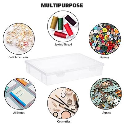 BTSKY Clear Plastic Storage Box with Flap Lid, Multipurpose Craft Organizers  and Storage Box Art Supply Storage Organizer Plastic Sewing Box for Beads  Pencils Notebooks, 2 Pack Medium - Yahoo Shopping