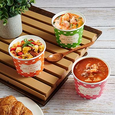 16 oz To Go Soup Containers with Lids, Disposable Paper Bowls (36 Pack)