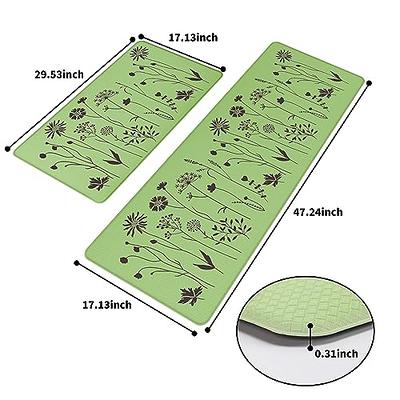 Rempry Kitchen Rugs and Mats Set of 2, Cushioned Anti Fatigue Kitchen Floor  Mat, Non Slip Waterproof Kitchen Rug Set Comfort Standing Mats 17