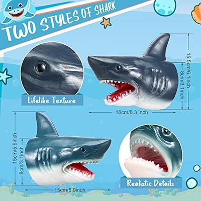 Hand Puppet Toys 2 Pack Realistic Animal Shark Hand Puppets Soft