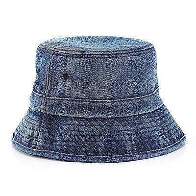 Washed Cotton Bucket Hat Trendy Distressed Bucket Hats for Men