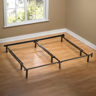 Mainstays 7 Adjustable Low Profile Bed Frame, Twin - King, Black Steel 