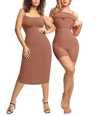 Popilush Shaper Dress with Build in Shapewear 9 in 1 Bodycon Mdi Dress for  Women Lounge Long Sleeve Dresses for Fall Winter : : Clothing
