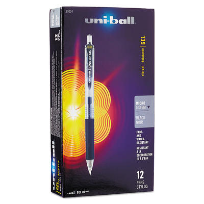 Uniball Signo 207 Gel Pen 12 Pack, 1.0Mm Bold Black Pens, Gel Ink Pens