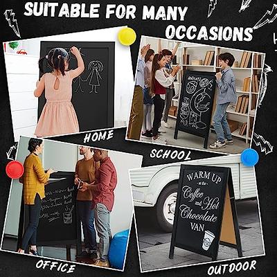  Ilyapa Wooden A-Frame Sign with Eraser & Chalk - 40 x 20  Inches Magnetic Sidewalk Chalkboard Easel – Sturdy Freestanding Sandwich  Board Menu Display for Restaurant, Business or Wedding : Office Products