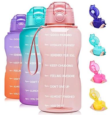  Esgreen Water Bottle 32 oz With Motivational Time Maker, Large  32 Ounce BPA-free Plastic Drinking Bottles With Strap,No Straw, Leakproof  Lightweight Timed Waterbottles For Fitness Sports Travel Gym : Sports 