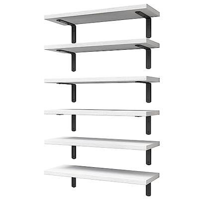 VASAGLE Corner Shelf Wall Mount, 5-Tier Floating Corner Bookshelf