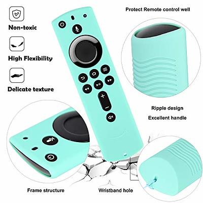 [2 Pack] Silicone Cover Case for Fire TV Stick 4K / Fire TV (3rd Gen)  Compatible with All-New 2nd Gen Alexa Voice Remote Control (Red and Blue)