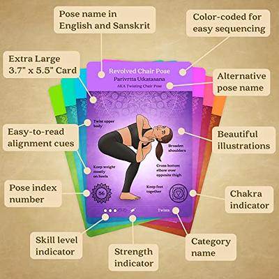 Asana Moon Premium Yoga Cards – Deck with Over 120 Yoga Poses – Yoga  Sequencing Deck with Yoga